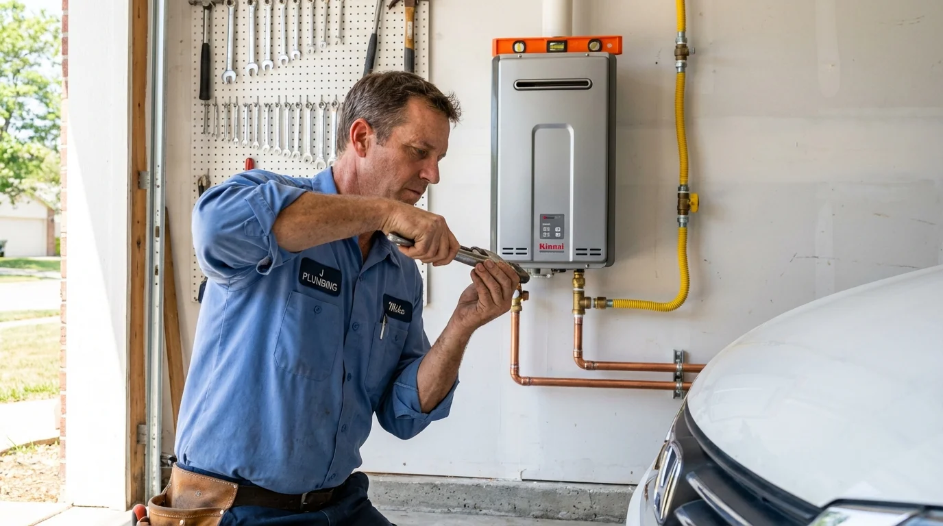 Tankless water heater installation by a Johns Plumbing LLC plumber in Alachua